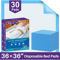 KEKOY Disposable Underpads, Bed Pads Disposable 36 x 36, 6 Layers Waterproof Bed Mats,Anti Slip Backing, Leakproof Quick Drying, XXL, 30 Count