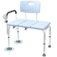 KEKOY Shower Transfer Bench for Bathtub 300LBs, FSA/HSA Eligible Tub Shower Chair Seat, Height Adjustable Shower Stool for Elderly, Disabled, Blue
