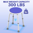 KEKOY Adjustable Shower Stool, FSA/HSA Eligible Bath Stools for Inside Shower Anti-Slip Round Plastic Upgraded Bathroom Seats,Tool-Free Bath Chairs for Seniors