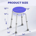 KEKOY Adjustable Shower Stool, FSA/HSA Eligible Bath Stools for Inside Shower Anti-Slip Round Plastic Upgraded Bathroom Seats,Tool-Free Bath Chairs for Seniors