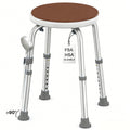 KEKOY Adjustable Shower Stool, FSA/HSA Eligible Bath Stools for Inside Shower Anti-Slip Round Plastic Upgraded Bathroom Seats,Tool-Free Bath Chairs for Seniors