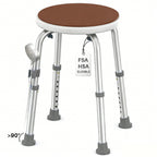 KEKOY Adjustable Shower Stool, FSA/HSA Eligible Bath Stools for Inside Shower Anti-Slip Round Plastic Upgraded Bathroom Seats,Tool-Free Bath Chairs for Seniors