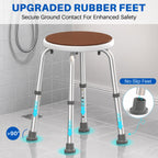 KEKOY Adjustable Shower Stool, FSA/HSA Eligible Bath Stools for Inside Shower Anti-Slip Round Plastic Upgraded Bathroom Seats,Tool-Free Bath Chairs for Seniors