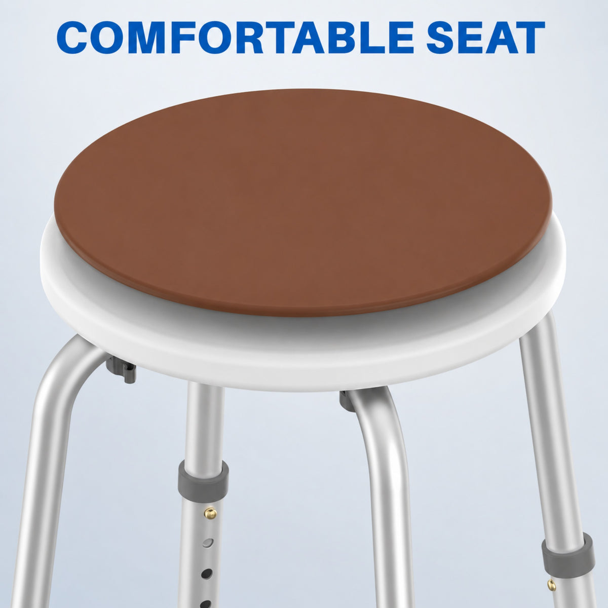 KEKOY Adjustable Shower Stool, FSA/HSA Eligible Bath Stools for Inside Shower Anti-Slip Round Plastic Upgraded Bathroom Seats,Tool-Free Bath Chairs for Seniors