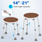 KEKOY Adjustable Shower Stool, FSA/HSA Eligible Bath Stools for Inside Shower Anti-Slip Round Plastic Upgraded Bathroom Seats,Tool-Free Bath Chairs for Seniors
