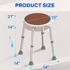 KEKOY Adjustable Shower Stool, FSA/HSA Eligible Bath Stools for Inside Shower Anti-Slip Round Plastic Upgraded Bathroom Seats,Tool-Free Bath Chairs for Seniors