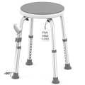 KEKOY Adjustable Shower Stool, FSA/HSA Eligible Bath Stools for Inside Shower Anti-Slip Round Plastic Upgraded Bathroom Seats,Tool-Free Bath Chairs for Seniors