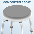 KEKOY Adjustable Shower Stool, FSA/HSA Eligible Bath Stools for Inside Shower Anti-Slip Round Plastic Upgraded Bathroom Seats,Tool-Free Bath Chairs for Seniors