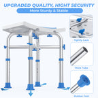 KEKOY Shower Chair for Elderly, 500lb Adjustable Height Bath Seat with Tool-Free Assembly, Anti-Slip FSA/HSA Eligible Shower Stool for Smaller Bathtub & Bathroom, Ideal for Seniors and Disabled Adult