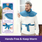 KEKOY Heating Pad for Back and Shoulder Pain Relief, Extra Large Electric Heat Pad 24"x37", Fast Heating for Neck , Auto Shut-off & Machine Washable, Blue