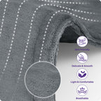 KEKOY Heating Pad for Back and Shoulder Pain Relief, Extra Large Electric Heat Pad 24"x37", Fast Heating for Neck , Auto Shut-off & Machine Washable, Gray