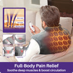 KEKOY Heating Pad for Back and Shoulder Pain Relief, Extra Large Electric Heat Pad 24"x37", Fast Heating for Neck , Auto Shut-off & Machine Washable, Gray