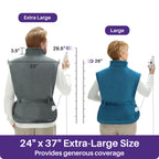 KEKOY Heating Pad for Back and Shoulder Pain Relief, Extra Large Electric Heat Pad 24"x37", Fast Heating for Neck , Auto Shut-off & Machine Washable, Gray