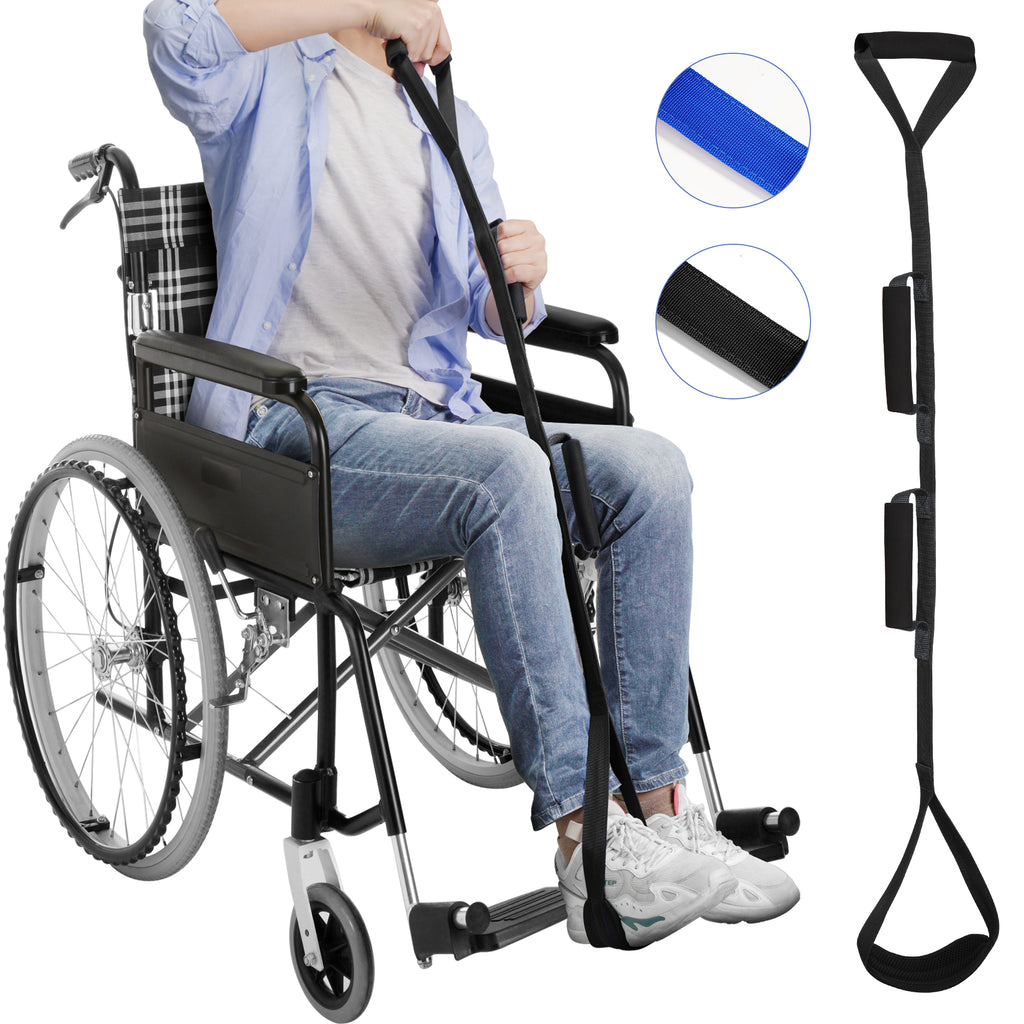 KEKOY 42" Leg Lifter for Hip Replacement with Two Foam Handle, Mobility Lift Leg Raiser Aids for Elderly, Handicap, Leg Lifter Getting Legs in and Out of Bed, Wheelchairs,Chairs, Car, Blue