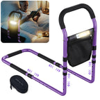 KEKOY Bed Rails for Elderly Adults, Beds Rail for Senior with Light & Storage Bag, Adjustable Safety Bedside Railing Support Steel Bar Mobility Assistant
