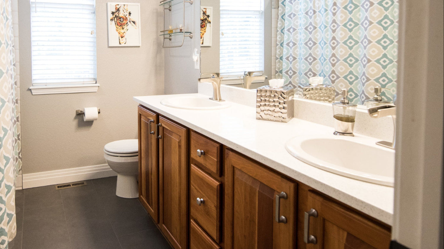 bathroom scene