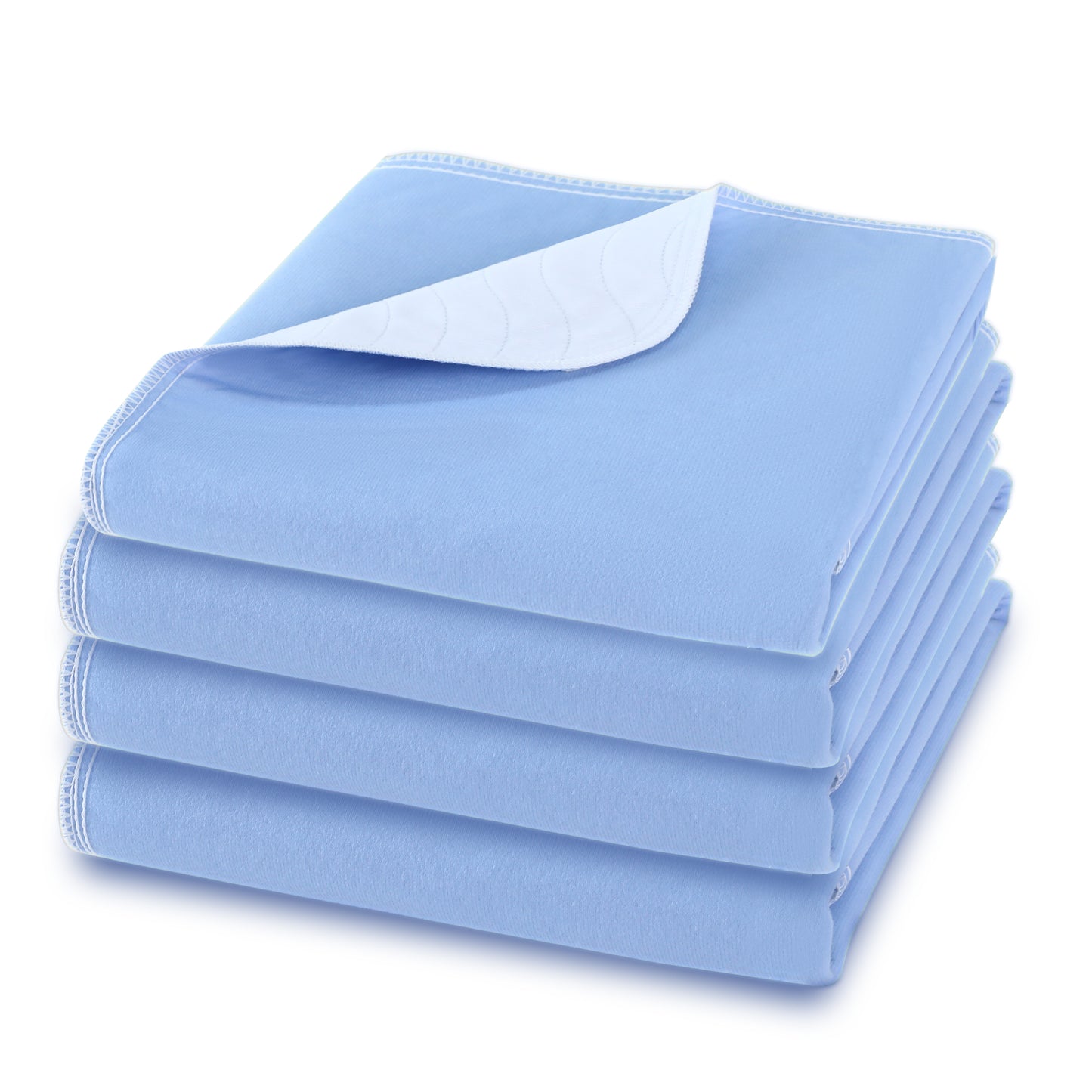 KEKOY 18x24inch 4 Layer Reusable Incontinence Bed Underpad, 4 Pack Washable Super Waterproof Absorbent Bed Pads Incontinence Protection, Pee Pads for Adults, Dogs