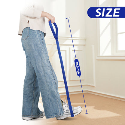 KEKOY 40.5" Long Leg Lifter Strap, Rigid Foot Loop, Mobility Aid for Hip & Knee Replacement, Wheelchair, Handicap, Disability, Blue