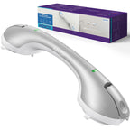 KEKOY 17.5 Inch Suction Grab Bars for Bathtubs and Showers with Indicator - Heavy Duty Safety Shower Handle for Seniors and Elderly, Handicap Bars for Bathroom, No Drilling and Removable, Silver