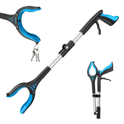 KEKOY 26 Inch Folding Reacher Grabber Tool, Blue