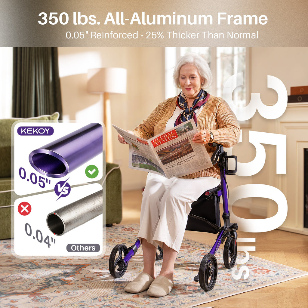 kekoy 931A rollator walker 350 lbs capacity