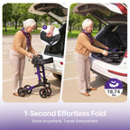 kekoy 931A rollator walker 1-Second Effortless Fold