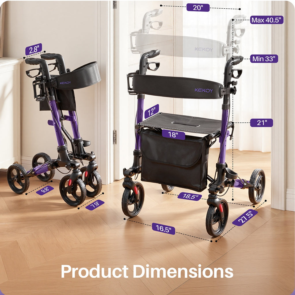 Product Dimensions of kekoy 931A rollator walker