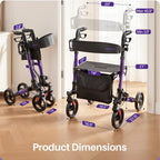 Product Dimensions of kekoy 931A rollator walker