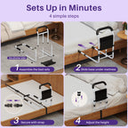 kekoy L-shape adjustable bed rail easy set up