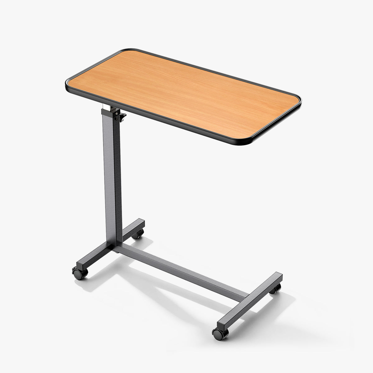 kekoy spring assisted overbed table natural wood color