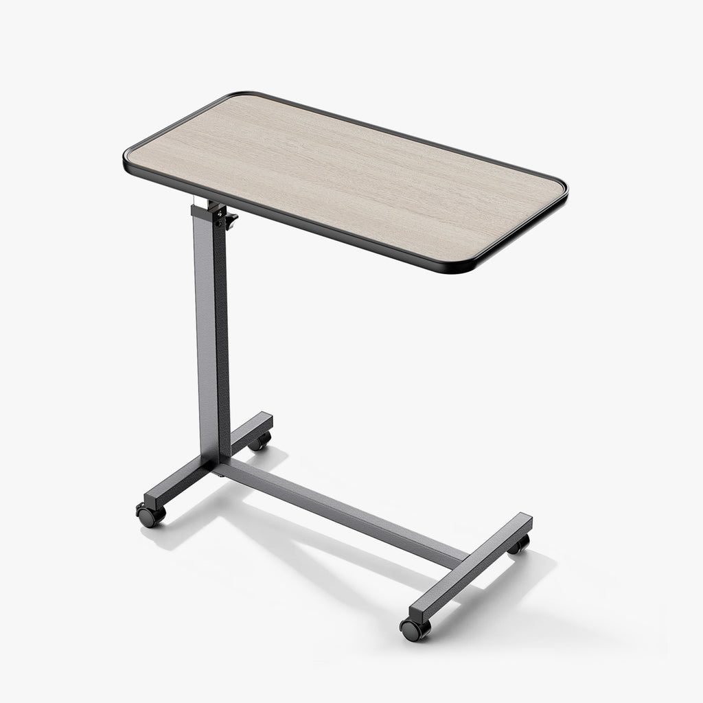 kekoy spring assisted overbed table white oak color