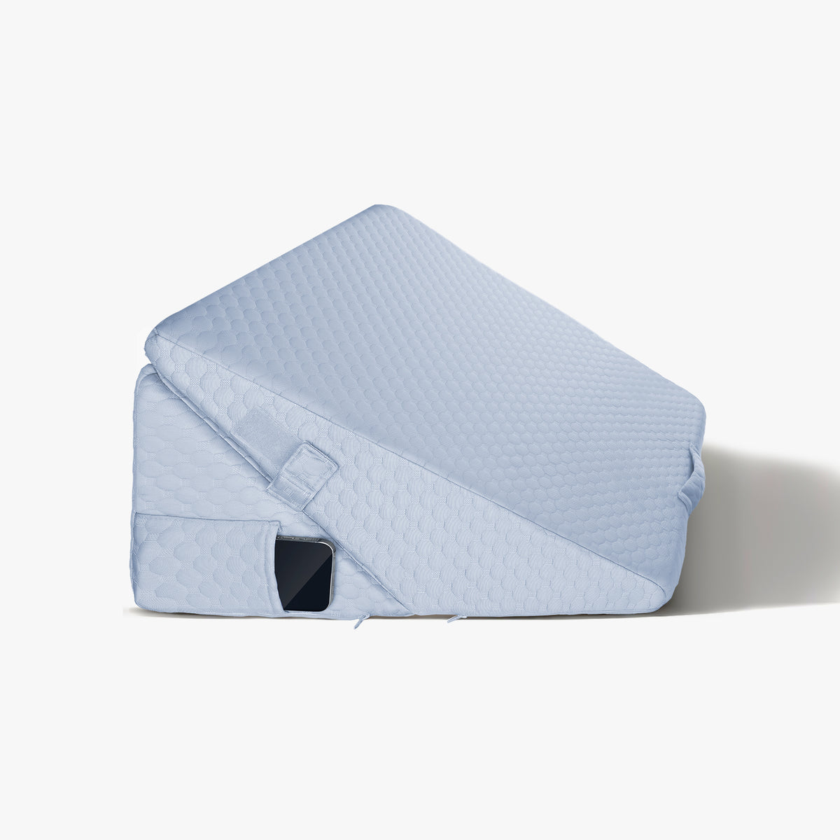 kekoy adjustable bed wedge pillow grey color on white background