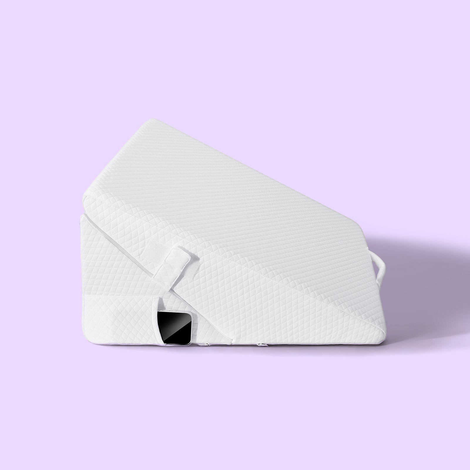 kekoy adjustable bed wedge pillow white color on purple background