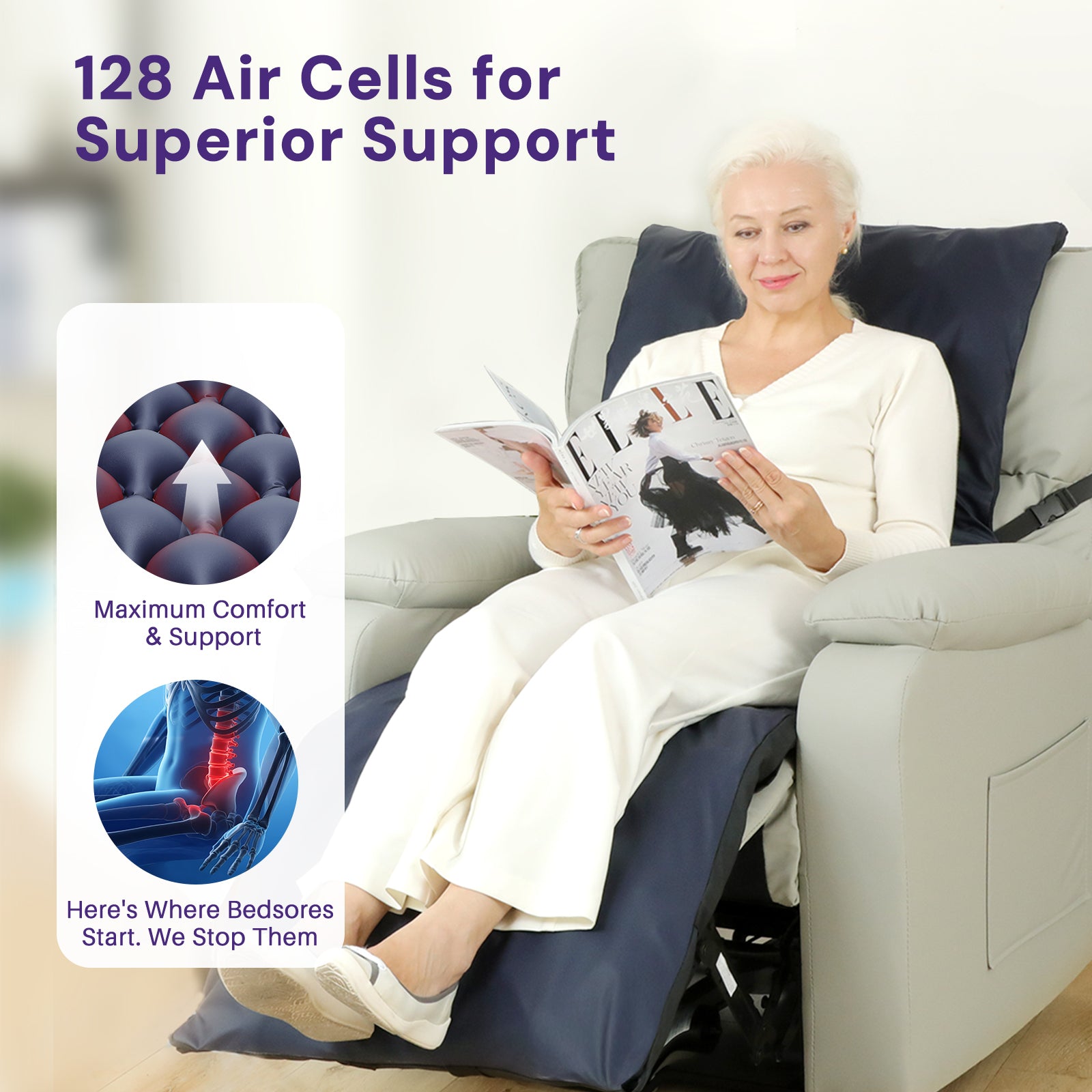 KEKOY Alternating Air Pressure Recliner Cushion