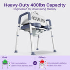 KEKOY Bedside Commode Chair, Height & Width Adjustable