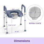 KEKOY Bedside Commode Chair, Height & Width Adjustable