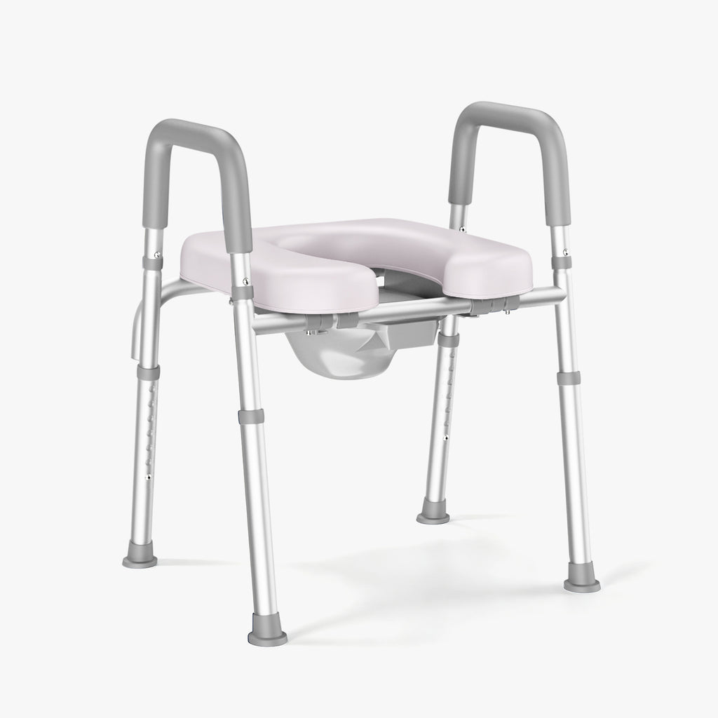 KEKOY Bedside Commode Chair, Height & Width Adjustable