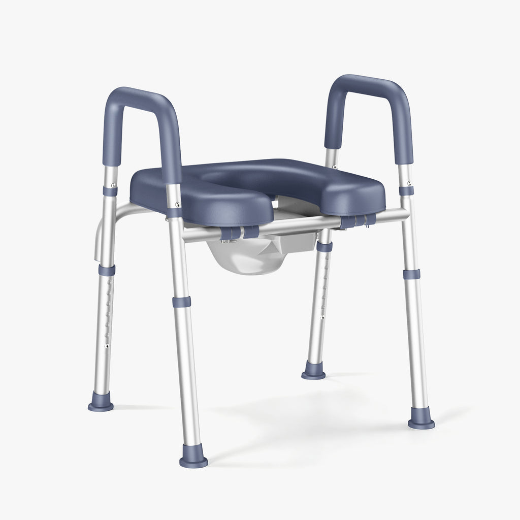 KEKOY Bedside Commode Chair, Height & Width Adjustable