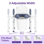 KEKOY Bedside Commode Chair, Height & Width Adjustable