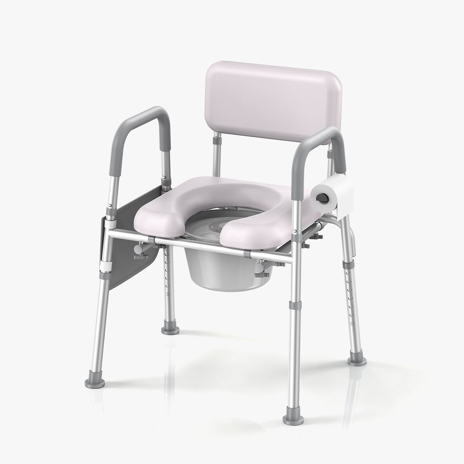 KEKOY Bedside Commode Chair with Padded Backrest
