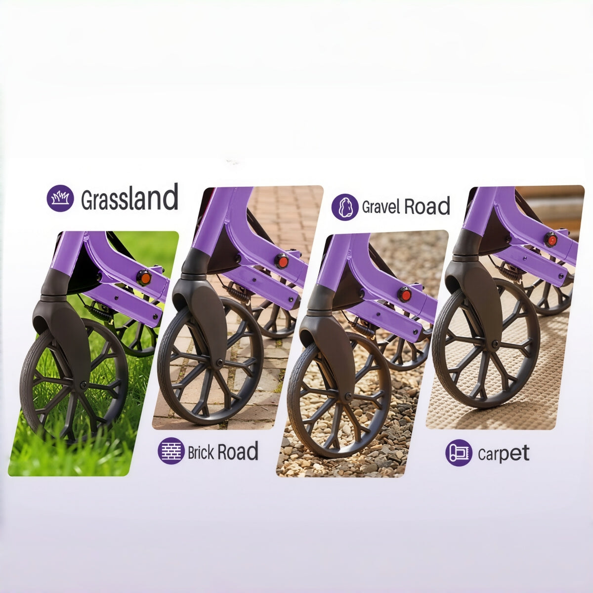 kekoy K2 extra wide heavy duty rollator all terrain wheels