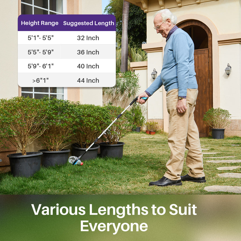 Man using kekoy grabber tool in front of a house