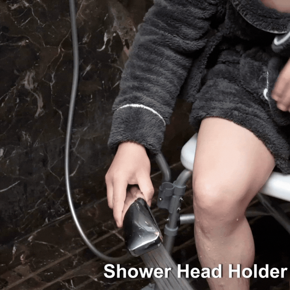  a built-in shower head holder for hands-free convenience