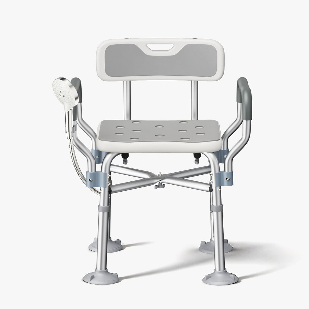 KEKOY Heavy Duty Shower Chair with Back & Arms