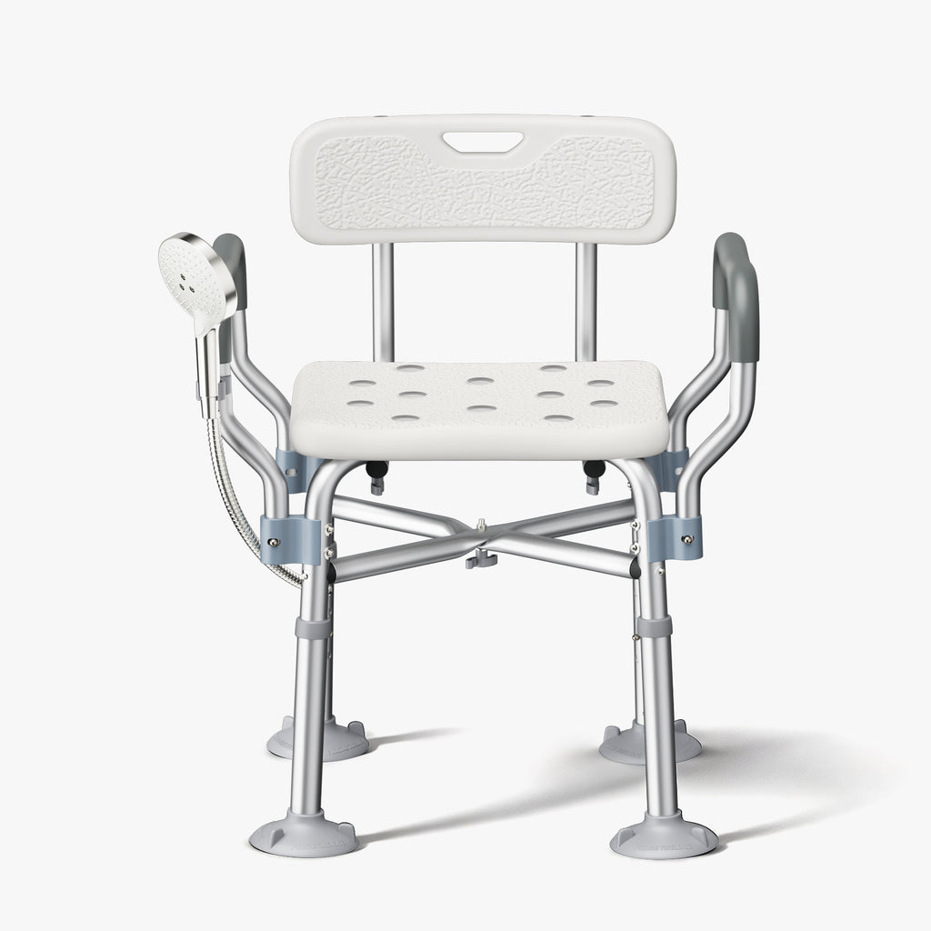 KEKOY Heavy Duty Shower Chair with Back & Arms