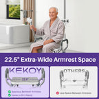KEKOY Heavy Duty Shower Chair with Back & Arms