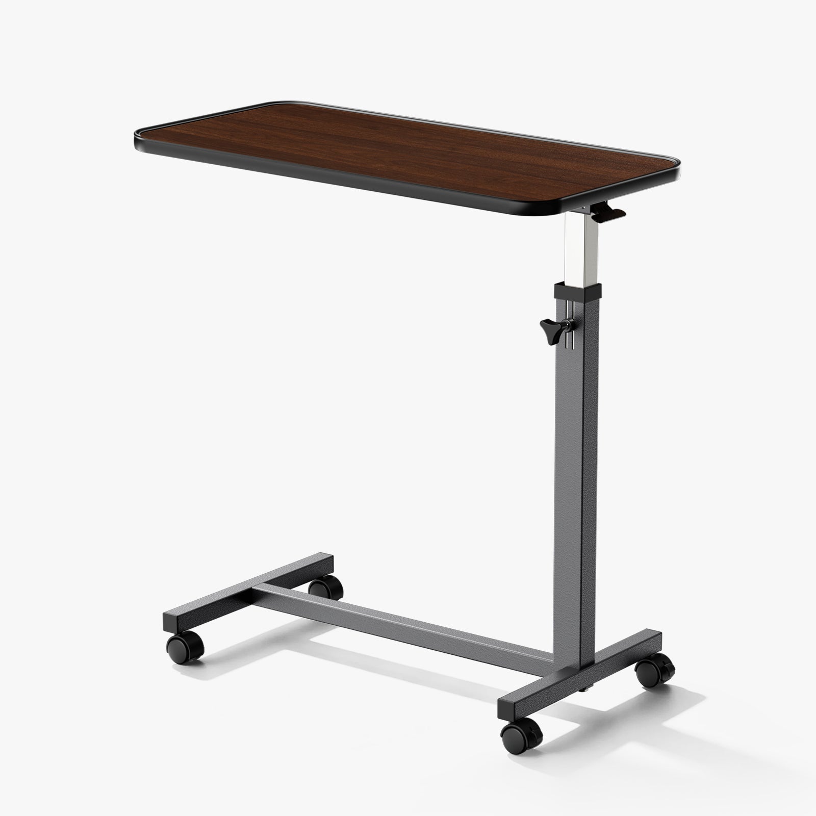 kekoy pneumatic overbed table smoked walnut color