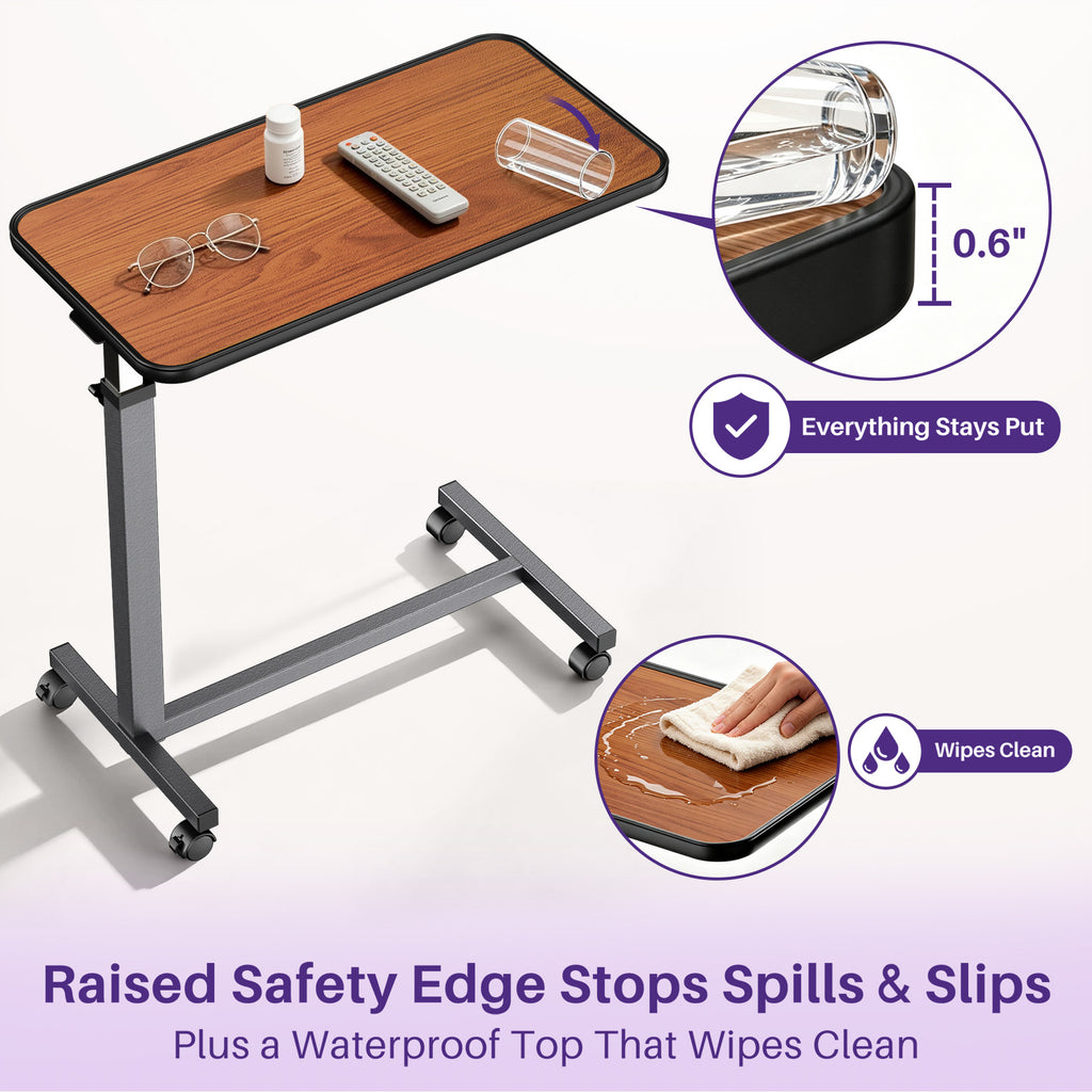 kekoy pneumatic overbed table safety edge