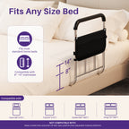 KEKOY Reinforced L-Shape Bed Rail with Safety Crossbar & Wide Handle