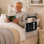 KEKOY Reinforced L-Shape Bed Rail with Safety Crossbar & Wide Handle